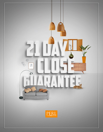 PERL Mortgage - 21 Day to Close Ads branding design illustration logo typography vector