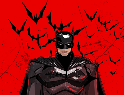 THE BATMAN batman batman v superman bats dc dccomics design detective flat halloween illustration robert pattinson superhero the batman vector