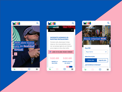 Museum Website Mobile (MIM) design mobile pink ui ux web website