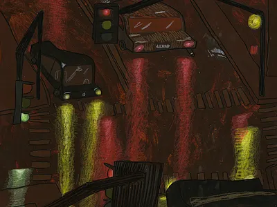 Rainy Nights childrens book illustration coloredpencil design digital illustration digitalart drawing editorial illustration gouache illustration painting photoshop photoshop art