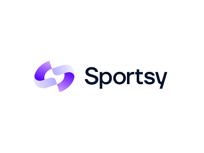 Sportsy - Sportswear app logo design app app logo brand branding gradient logo minimal purple sport