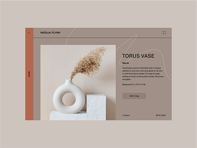 Ceramics Folio — 3 of 3 ceramics checkout clay concept desktop interface layout minimal modern photography portfolio pottery product scribble ui uiux vase web design website work