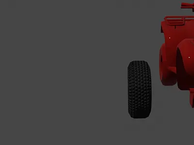 Procedural ATV wheel blender material texture