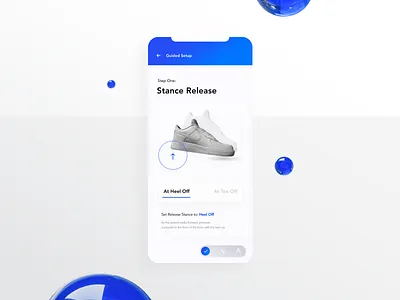 Stance Release Screen feet pics setup steps ui design