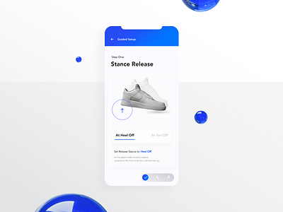 Stance Release Screen feet pics setup steps ui design