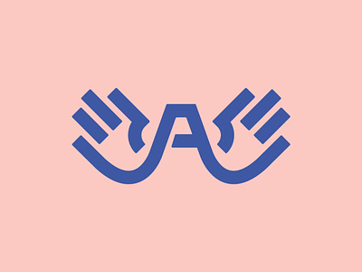 A + Hands Icon bold branding design hand hands illustration logo logo design monogram vector