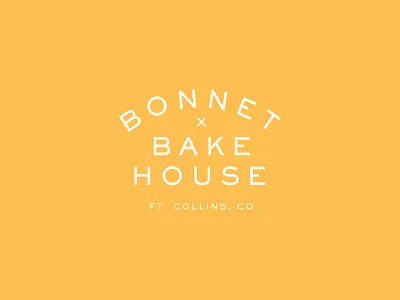 Bonnet Bake House | Branding bakery bakery logo brand identity branding coffee logos coffee shop graphic design kroneberger logo design logo designer minimal logo print typography yellow