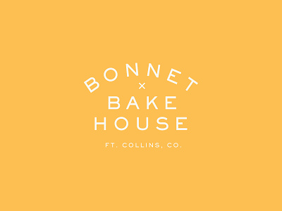 Bonnet Bake House | Branding bakery bakery logo brand identity branding coffee logos coffee shop graphic design kroneberger logo design logo designer minimal logo print typography yellow