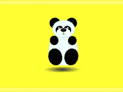 Panda animal art animal illustration blend tool design distort fureffect furry graphicdesign illustration vector