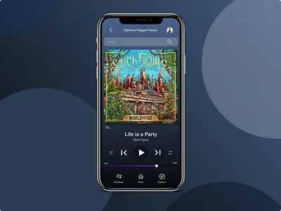 iPhone Music Player - Daily UI 009 009 branding brandon aristizabal daily ui 009 dailyui dailyuichallenge design figma figmadesign illustration iphone music musicplayer ui