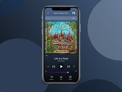 iPhone Music Player - Daily UI 009 009 branding brandon aristizabal daily ui 009 dailyui dailyuichallenge design figma figmadesign illustration iphone music musicplayer ui