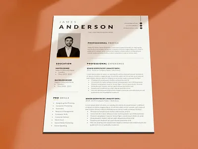 Resume or CV Template a4 clean cover letter creatiforest creative curriculum vitae cv cv design minimal resume template