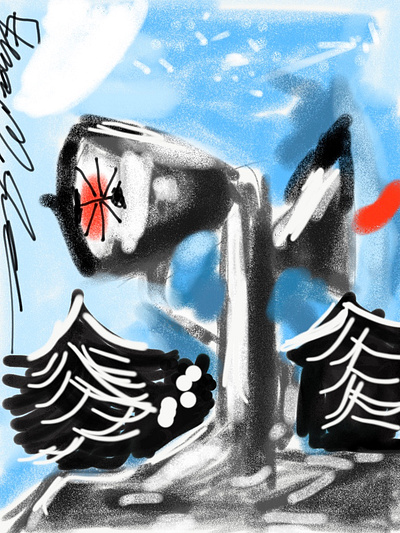 Call of the sirenhead art digital painting horror illustration painting sirenhead