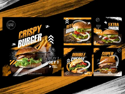 Social Media Post Food Template art branding design eat flat food food and drink food illustration icon illustration instagram post poster social media design social media template template vector