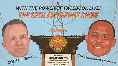 Facebook Live ad for the CSM and Commander of USAG Humphreys advertising branding design graphic design illustration typography vector