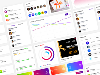 gamification ui card dashboard design gamification ui user ux web