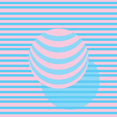 Illustration abstract art artwork ball blue cool cooldesign design illustration instagram lineart lines minimal minimalist pink poster shadow simple stripes vector