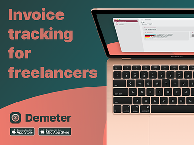 Demeter, invoice tracking app design indie app ios ipados iphone macos product design ui
