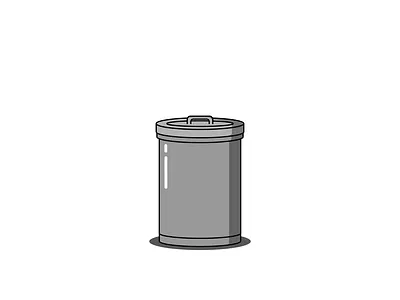 TRASH - DAY 041 2d 2d animation after effects animation grabage illustration loop motion design motion graphics trash trashcan