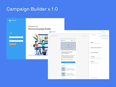 Pomona Campaign Builder dashboard design ui ux