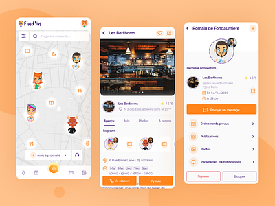 Find'in bar design event events family find finder friends mobile mobile app mobile app design mobile design mobile ui music restaurant ui ui ux ui design uidesign uiux