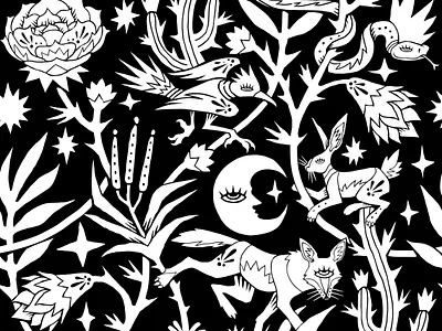 Desértico Pattern animals cactus desert desertic desierto design heritage illustration latino mexican mexico nature patron pattern print textile
