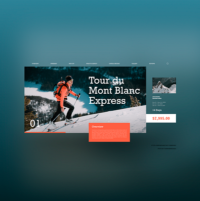 Mountain tour ecommerce landing landing page mountain bike mountains ski snow snowboard snowman tour tourism tourist tours ui ux