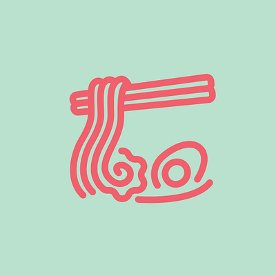 Day 13 - Noodles - 100 Icons Daily 100days design food icon illustration leeayr logo minimal noodles vector