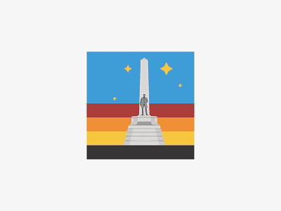 Biyahe Icons - Rizal Monument design flat icon illustration illustrator logo minimal philippines vector