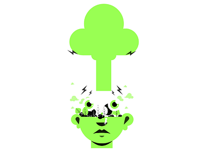Brainstorming with nature adobe illustration brainstorming design explosion feelings green illustration imagination love nature thoughts