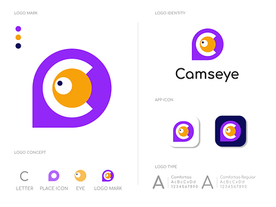 Camseye Logo Concept abstract app logo brand design brand identity branding logo c logo mark camseye creative logo eye concept eye logo icon letter c letter mark monogram logo design logo mark modern logo place mark logo typography