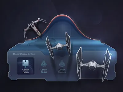 Dark Gaming Web Hero Banner dark theme design gaming hero banner spaceship webdesign webpage