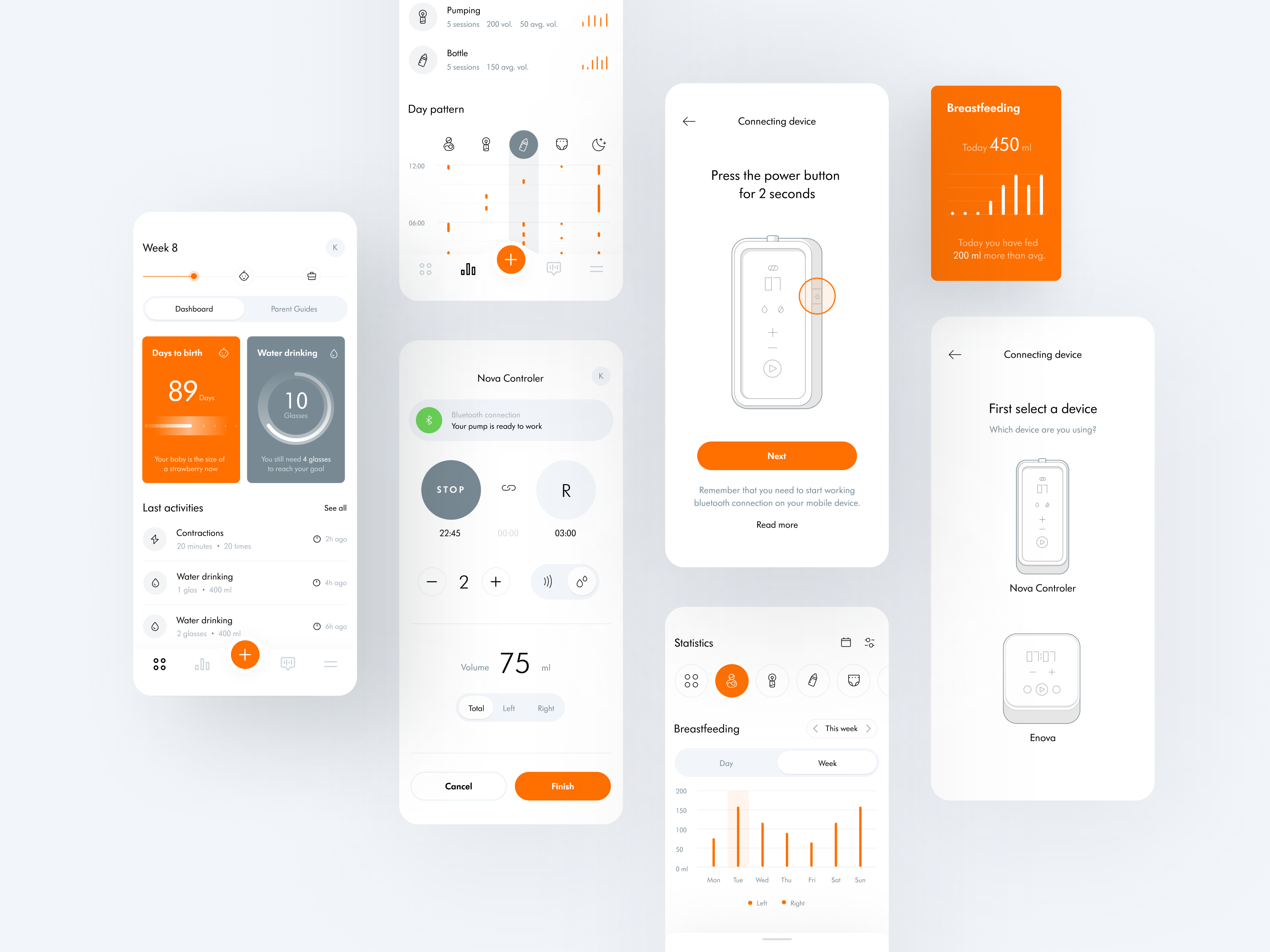 Example of The Baby Tracker Mobile App