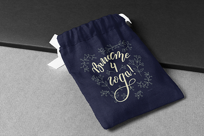 Jewerly pouch 'Together for 4 years' calligraphy design jewerly lermind lettering lettering art mockup package package mockup packaging pouch russian