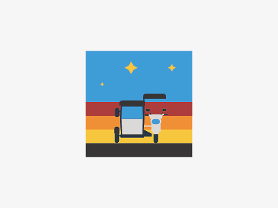 Biyahe Icons - Tricycle art design flat icon illustration illustrator logo minimal philippines vector