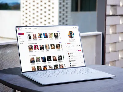 Music web app adobe xd app design ui ux web xd design