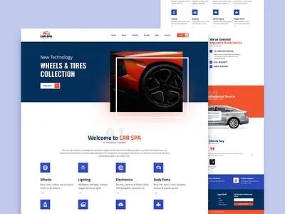 Online Car Parts and Accessories Website branding car accessories car parts design ecommerce ecommerce business ecommerce design illustration online shop online shopping online store ui ux web website concept website design website template