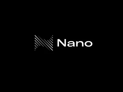 Nano wordmark banking branding dots fintech logo logotype minimal nano symbol wordmark