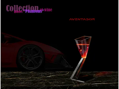 Wine glasses design "Phantoms": "Aventador" aventador crockery design designer dishes dishes glass lamborghini wine glass