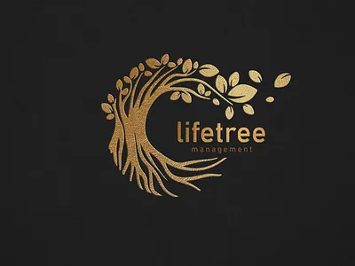 Lifetree Logo 3d artistic black branding clean concept design dribbble elegant gold foil identity leaf logo luxury luxury brand minimalistic modern power tree typography