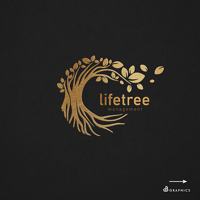 Lifetree Logo 3d artistic black branding clean concept design dribbble elegant gold foil identity leaf logo luxury luxury brand minimalistic modern power tree typography