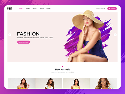 New Concept of UI design for Ubit - Fashion Store 3d animation branding design design concept design idea ecommerce design emilyhuston fashion web design first look graphic design illustration logo motion graphics typography ui ux vector web design women fashion store