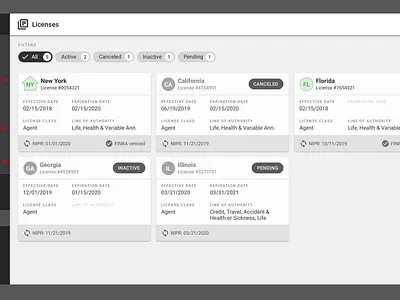 02 - Insurance company SRM app screen example ui