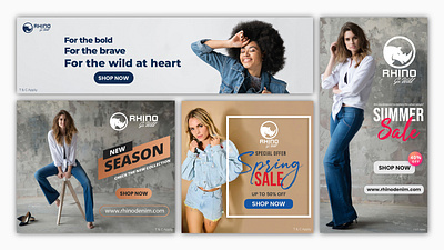 Digital Marketing Banners Denim graphic design