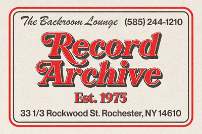 Record Archive lettering logo logo design logotype music record store type typography wordmark