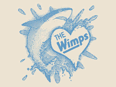 The Wimps Shirt Design: Pocket Graphic band logo band merch design music richmond rva shark shirt design typography