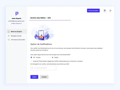 Notifications app application branding daily ui form illustration letter mail mailbox platform product design ui ui design ux ux design vector web web app