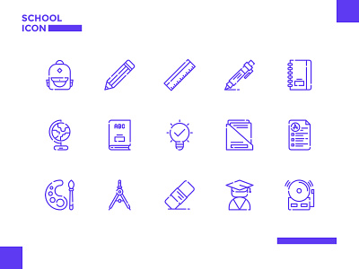 Back To School Icon app icon icons ps design school ui vector web