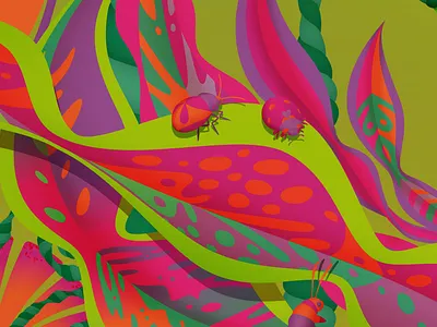 Details from 'Spring', 2020 bugs floral flowers illustration mariannaorsho spring vector