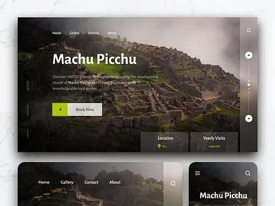 Travel Landing Page app design design landing landing page machu picchu travel travel agency travel app travel app ui trip ui uidesign ux ux design walk webdesign